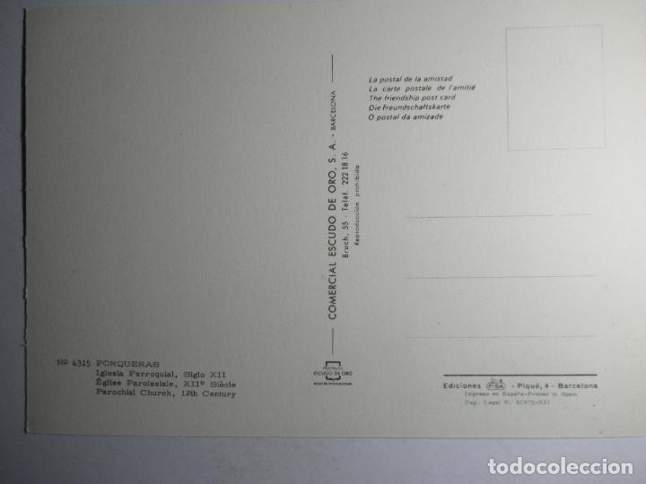 Postales: Porqueras - Iglesia Parroquial - Foto 2