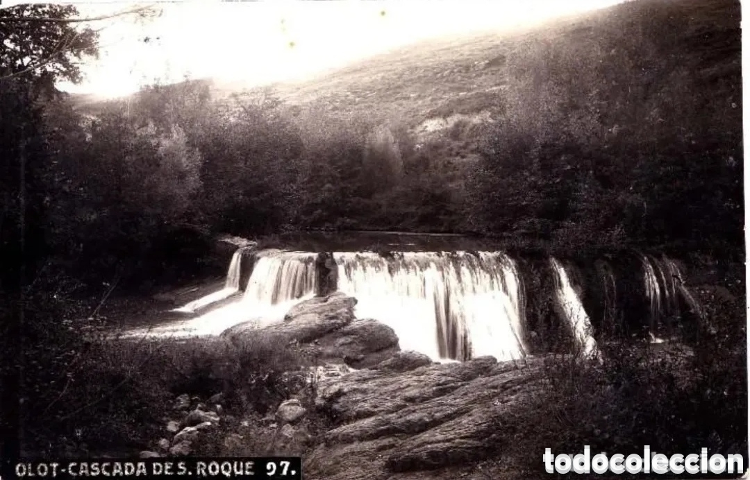 Postales: OLOT (GERONA) - CASCADA DE SAN ROQUE - Foto 1