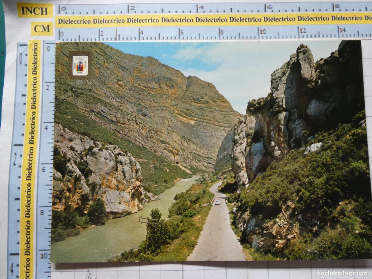 Postales: POSTAL DE L&Eacute;RIDA. A&Ntilde;O 1970. DESFILADERO DE TERRADETS Y R&Iacute;O NOGUERA PALLARESA 5221 ESCUDO ORO 516