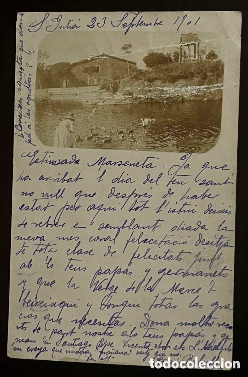 Postales: POSTAL FOTOGRAFICA. SANT JULI&Aacute; DE VILATORTA - LLAC CASANOVA DE SOLA - 1901