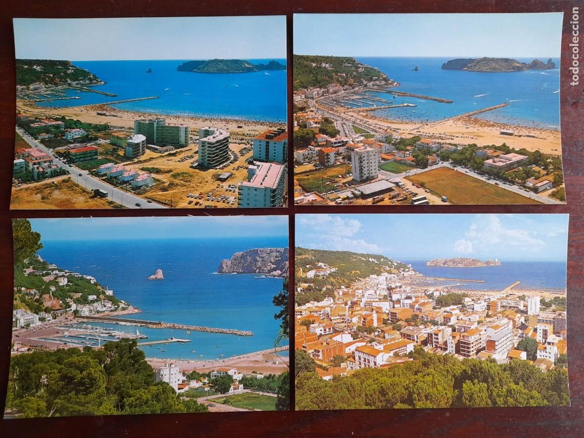 Postkarten: Una postal 70&acute;s vista aerea puerto deportivo de l&acute;estartit,y las islas Medas. 4 tarjetas a elegir