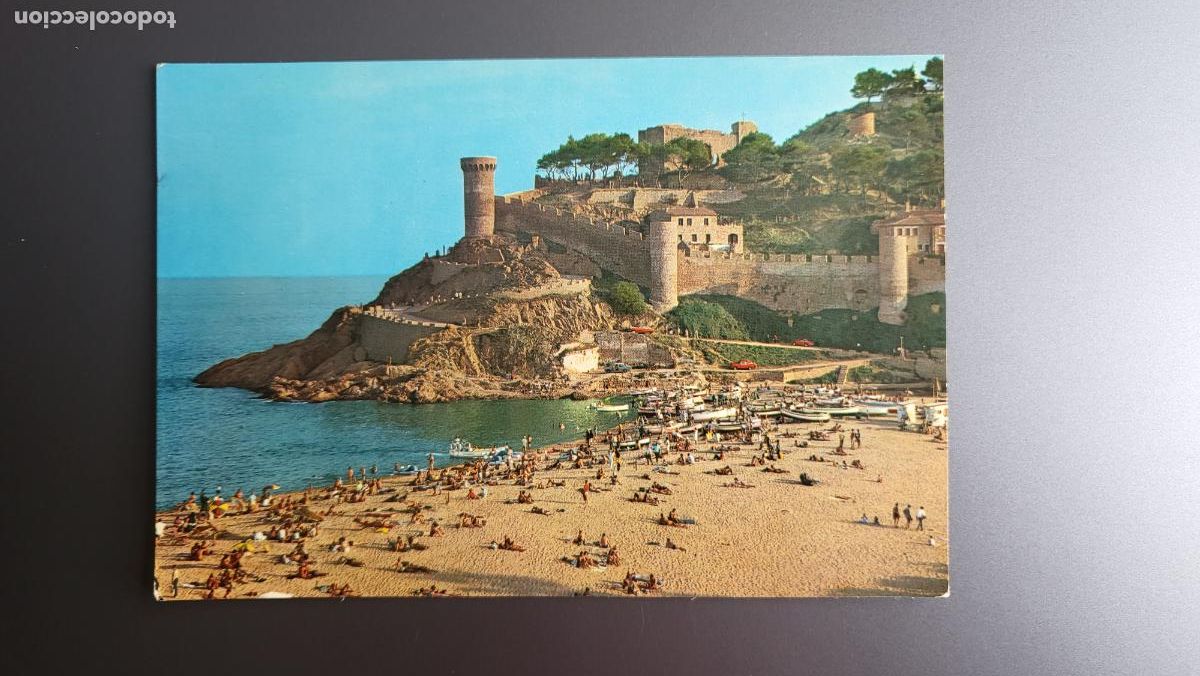 Postkarten: POSTAL TOSSA DE MAR (COSTA BRAVA) PLAYA GRANDE MURALLES BARCAS PESCADOR - J. UBACH PUIG N&ordm; 489 - S/C
