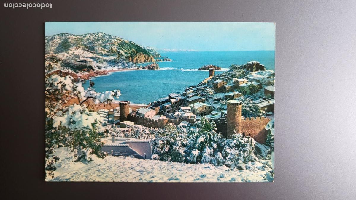 Postkarten: POSTAL TOSSA DE MAR (COSTA BRAVA) NEVADA 1962 MURALLAS - M. FABREGAS n&ordm; 50 S/C