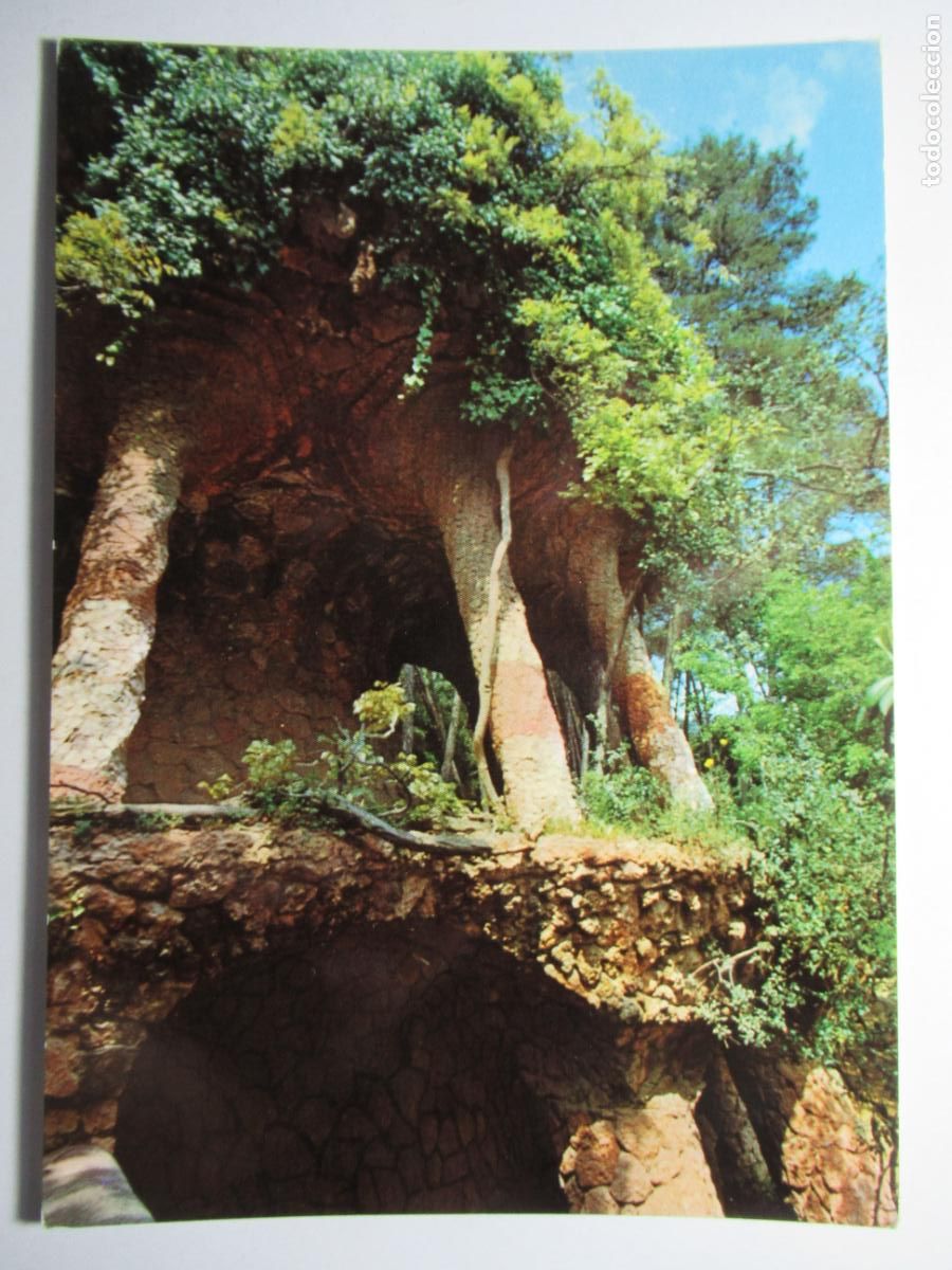 Postales: Barcelona - Parque G&uuml;ell. Paseo de la Lavandera - Foto 1