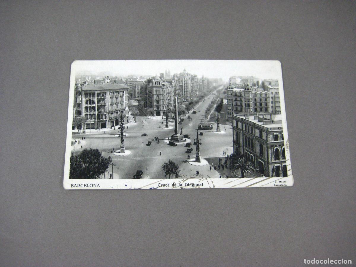 Postales: TARJETA POSTAL DE BARCELONA. CRUCE DE LA DIAGONAL - Foto 1