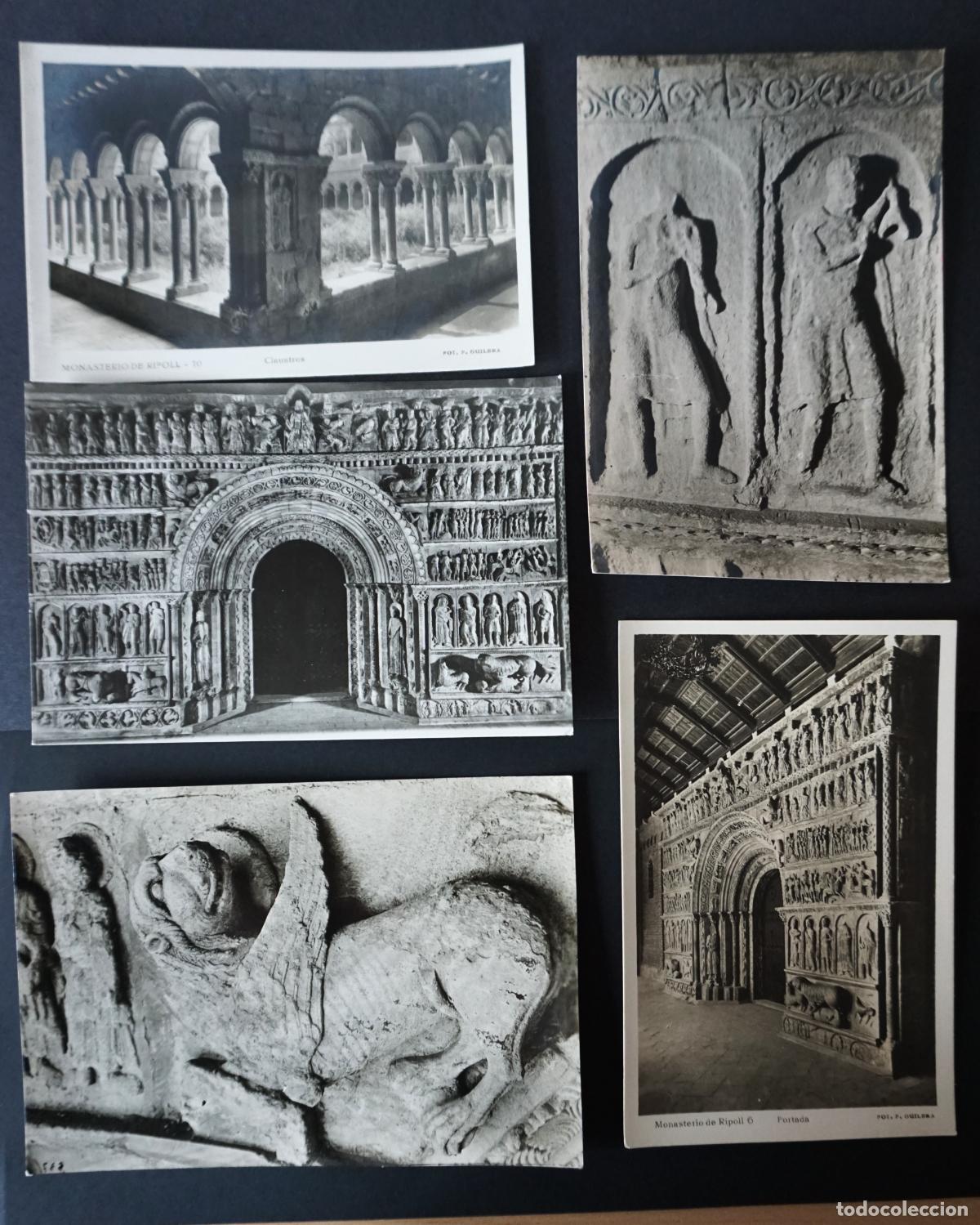Postales: 5 postales sin circular del monasterio de Ripoll.