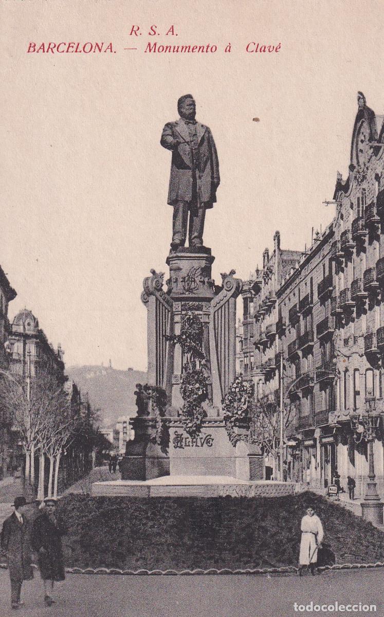 Postales: BARCELONA MONUMENTO A CLAVE - Foto 1