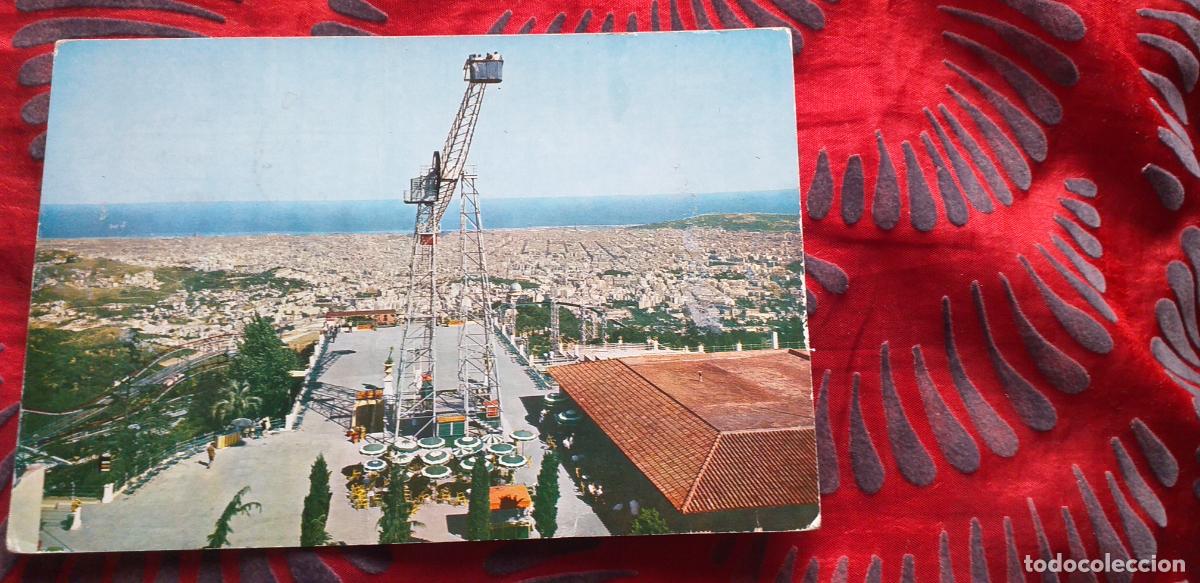 Postales: BARCELONA-RVD-150X105mm.-ESCRITA-N&ordm;146-TIBIDABO-CUMBRE Y ATRACCIONES
