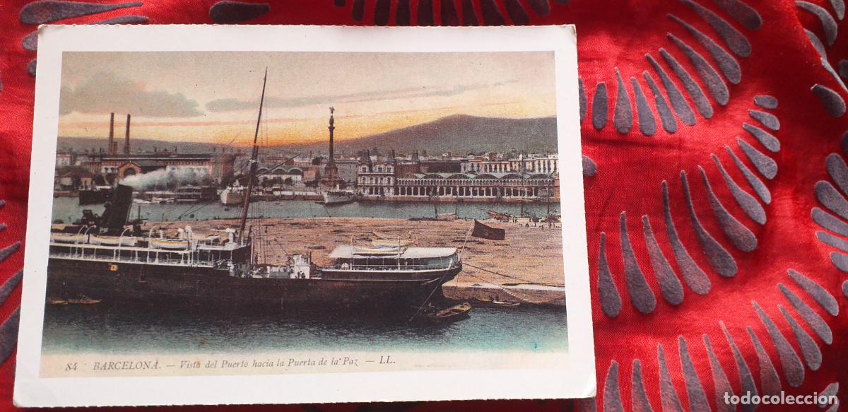 Postales: BARCELONA-RVD-150X105mm.-NO ESCRITA-N&ordm;84-VISTA DEL PUERTO HACIA LA PUERTA DE LA PAZ