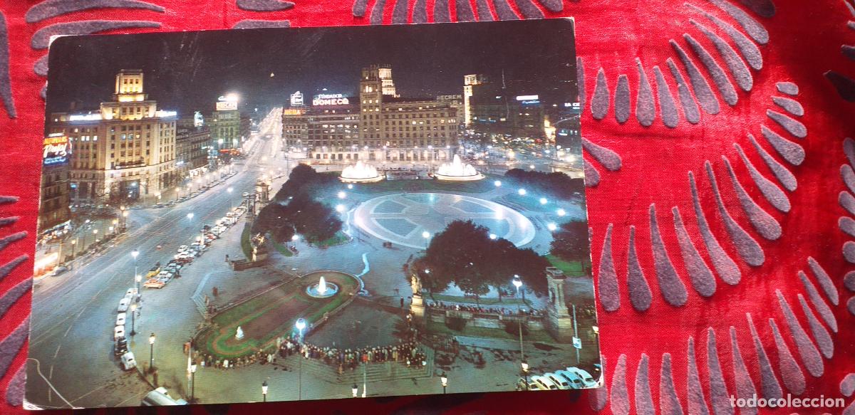 Postales: BARCELONA-RVD-150X105mm.-CIRCULADA-N&ordm;2035-PLAZA DE CATALU&Ntilde;A DE NOCHE