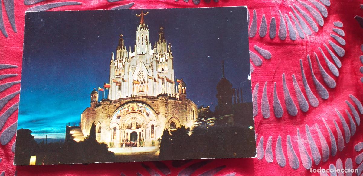 Postales: BARCELONA-RVD-150X105mm.-CIRCULADA-N&ordm;2043-BASILICA NACIONAL EXPIATORIA DEL SAGRADO CORAZON DE JESUS