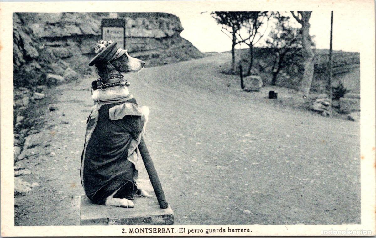 Postales: Montserrat - El perro guarda barrera - L. Roisin n&ordm; 2 - 140x88mm