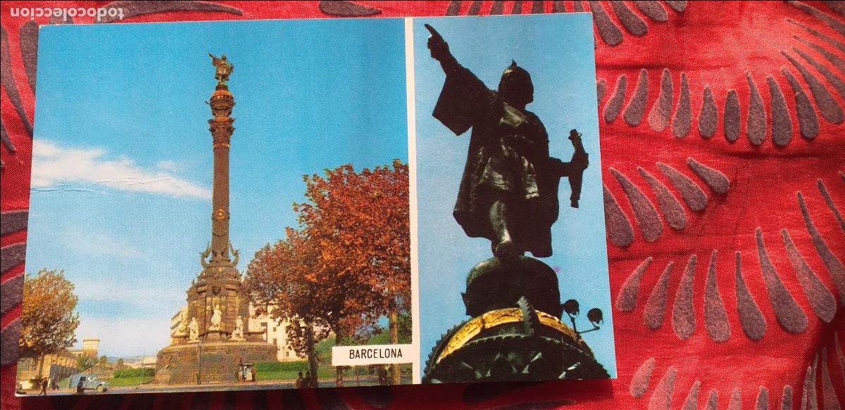Postales: BARCELONA-RVD-150X105mm.-NO ESCRITA-N&ordm;1008-MONUMENTO A CRISTOBAL COLON