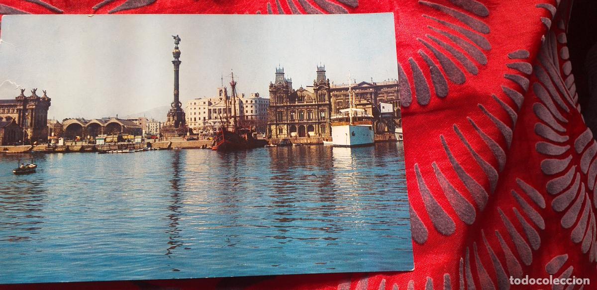 Postales: BARCELONA-RVD-150X105mm.-NO ESCRITA-N&ordm;11-MONUMENTO A COLON Y EMBARCADEROS