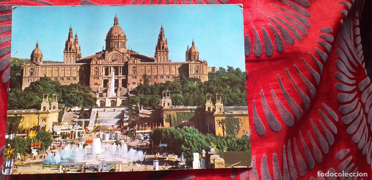 Postales: BARCELONA-RVD-150X105mm.-NO ESCRITA-N&ordm;61-PALACIO NACIONAL Y FUENTE MONUMENTAL DE MONTJUICH
