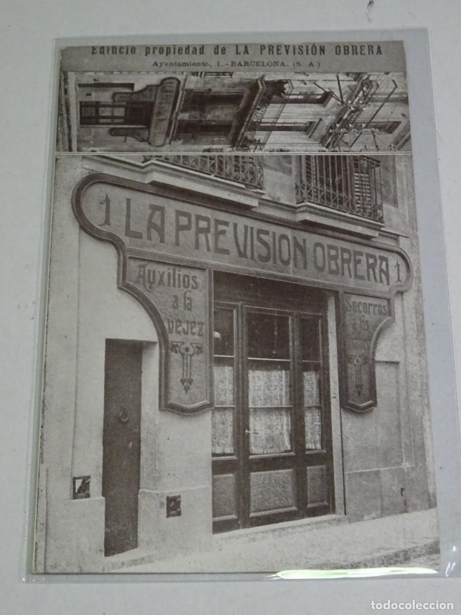 Postales: POSTAL EDIFICIO PROPIEDAD DE LA PREVISI&Oacute;N OBRERA - BARCELONA - Foto 1