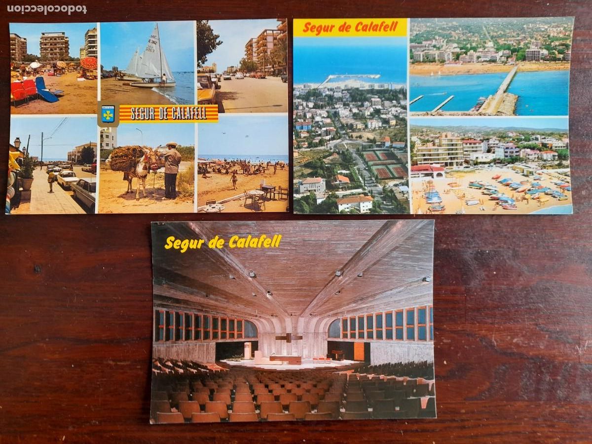 Postales: Una postal vintage 70&acute;s colaig playas y frente litoral de Segur de Calafell 3 tarjetas a elegir