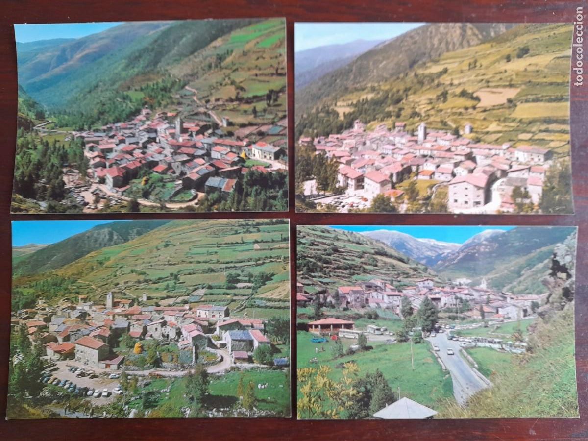 Postais: Una postal vintage a&ntilde;os 60&acute;s vista a&eacute;rea de Setcases en el valle de Camprodon 4 tarjetas a elegir