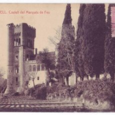 Postales: SABADELL (BARCELONA): CASTELL DEL MARQUÉS DE FEU. EDICIÓ E. LL. ESCRITA EN ESPERANTO (AÑOS 10)