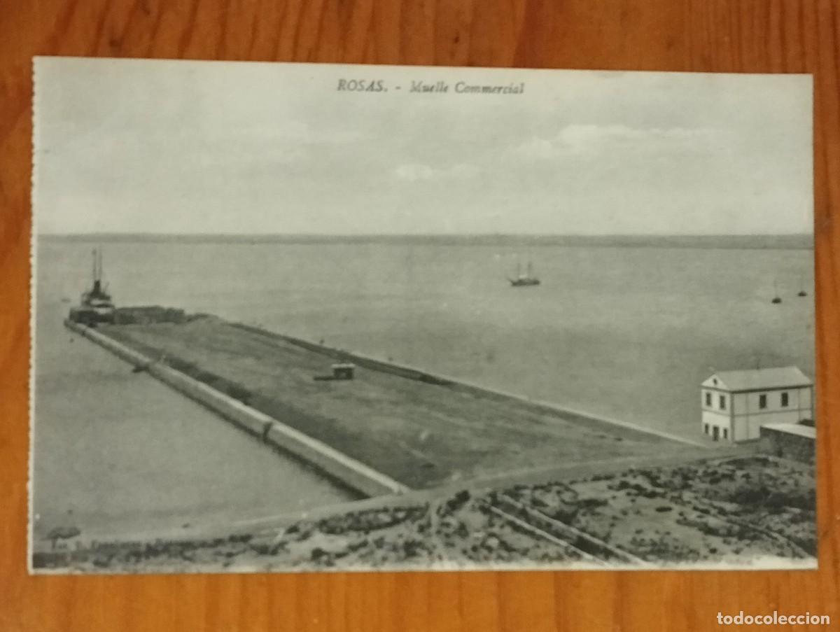Postales: POSTAL ROSAS. MUELLE COMERCIAL. - Foto 1