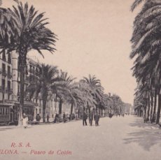 Postales: BARCELONA, PASEO DE COLÓN. ED. ROVIRA S. A. Nº 71. SIN CIRCULAR
