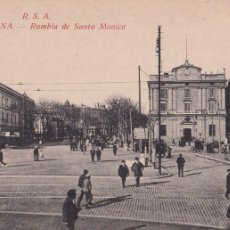 Postales: BARCELONA, RAMBLA DE SANTA MONICA. ED. ROVIRA S. A. Nº 51. SIN CIRCULAR