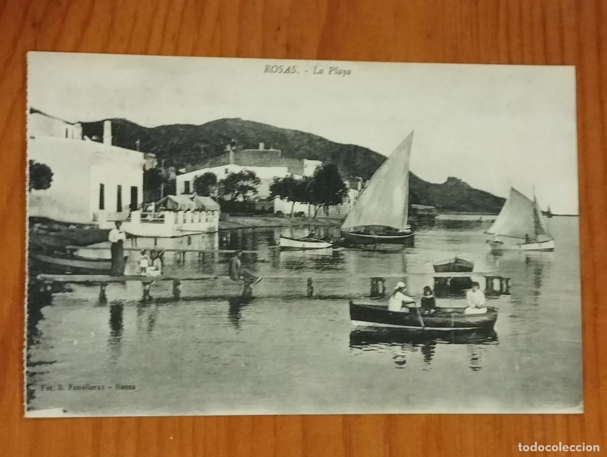 Postales: POSTAL ROSAS. - LA PLAYA. ANIMADA. - Foto 1
