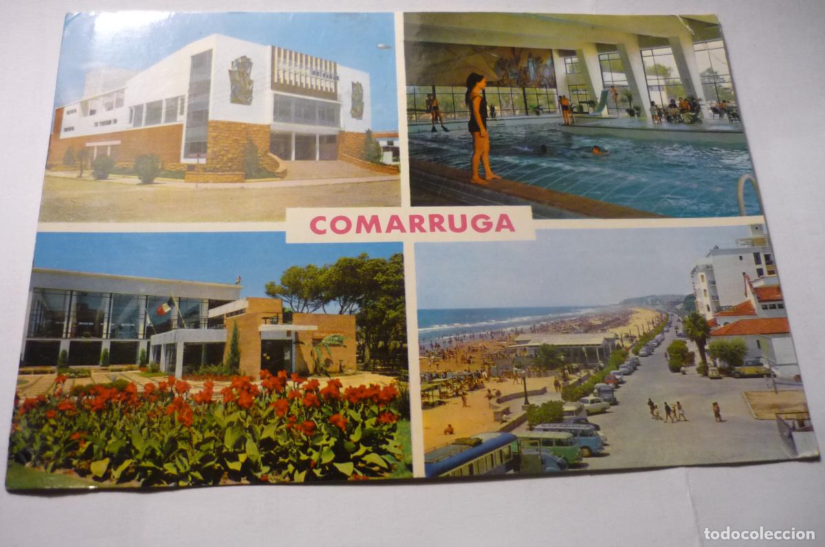 Postales: postal comarruga diversos aspectos circulada cm - Foto 1
