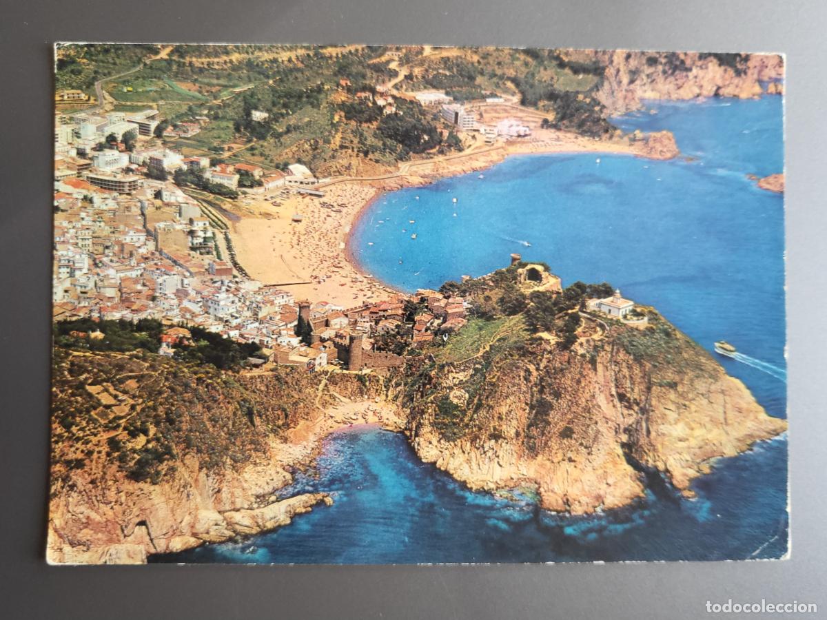 Postales: POSTAL TOSSA DE MAR (COSTA BRAVA) VISTA A&Eacute;REA - FABREGAT N&ordm; 916 CIRCULADA