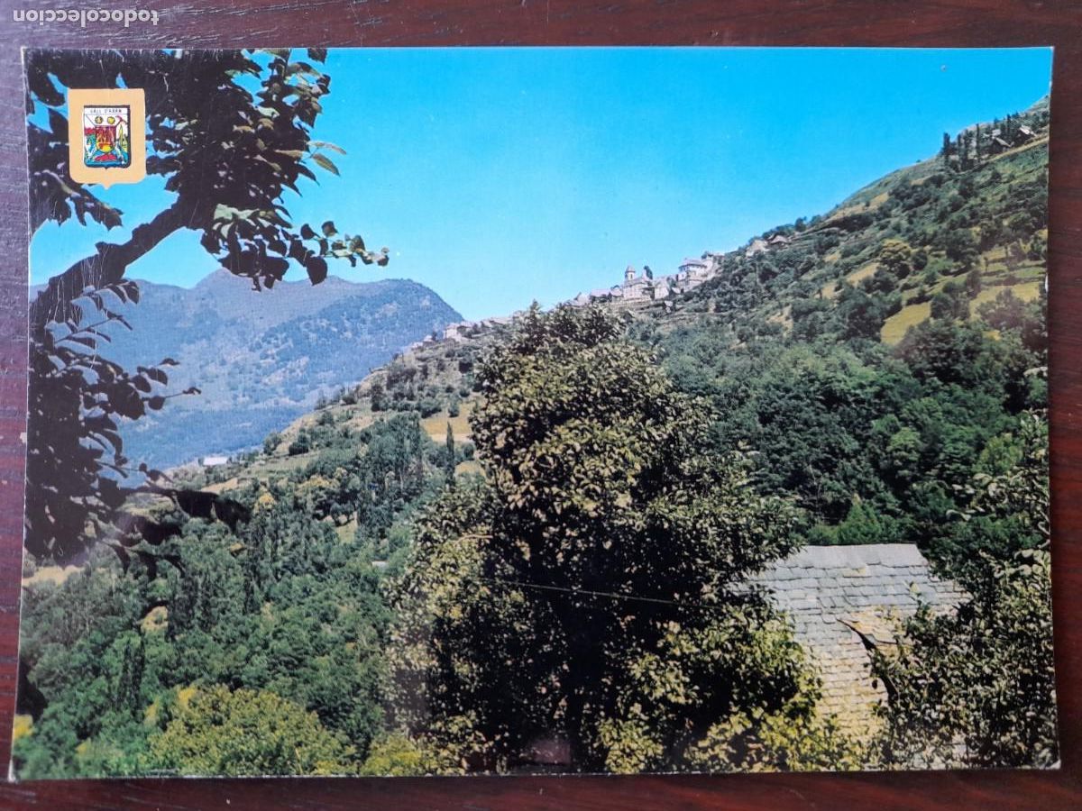 Postales: Postal vintage 70&acute;s vista de Canejan e iglesia parroquial de Sant Sernilh Valle de Aran