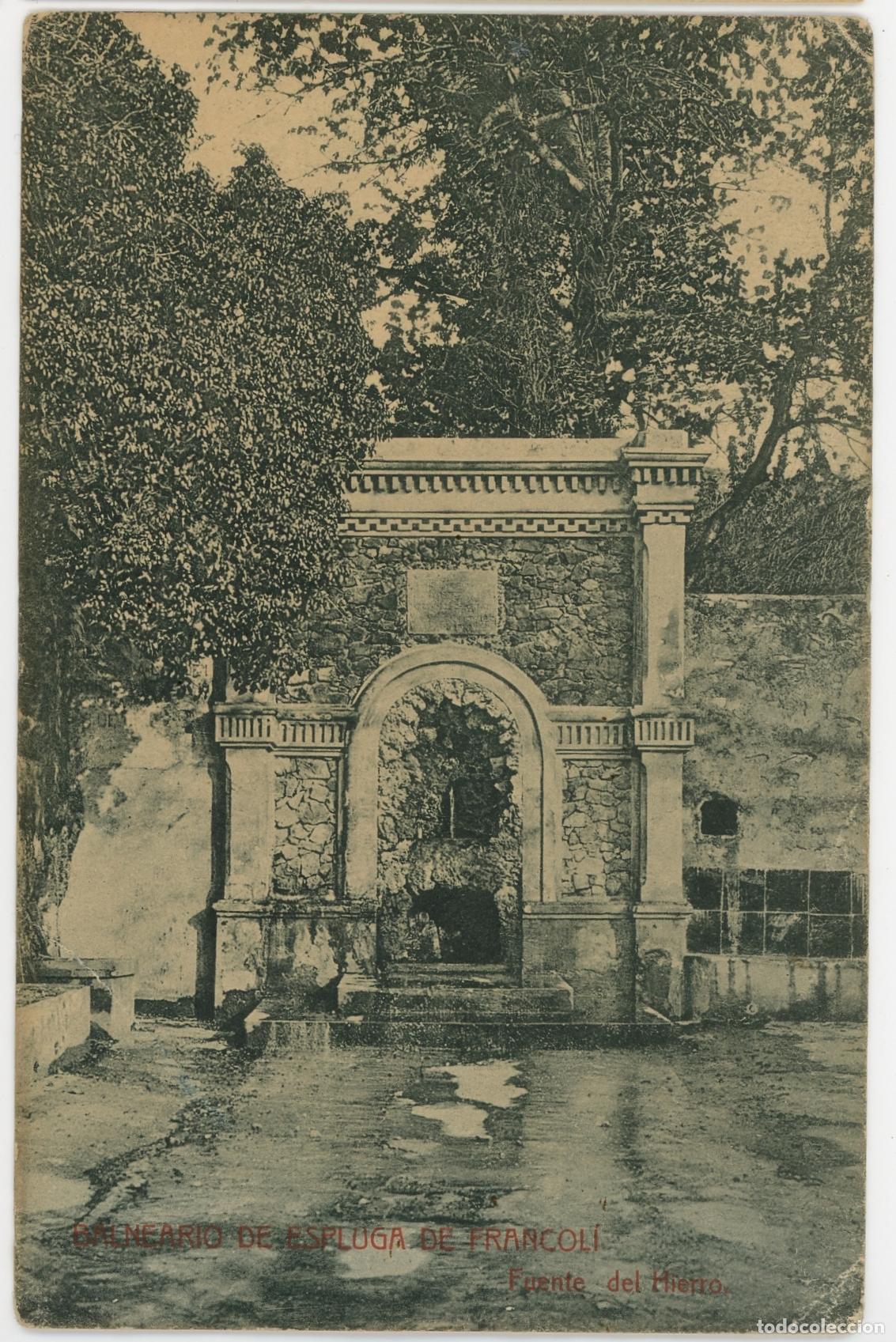 Postkarten: a09253 balneario de espluga de francoli fuente del hierro circulada 1907 sin uno sello de egipto