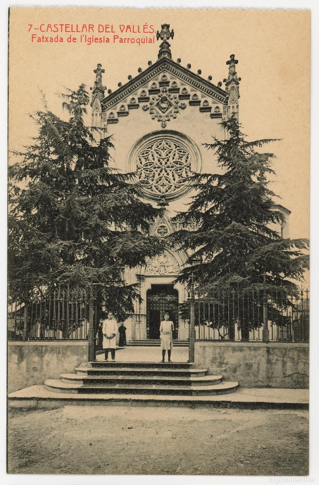 Postcards: a09254 castellar del valles fatxada de l'iglesia parroquial thomas n&ordm;7 sc