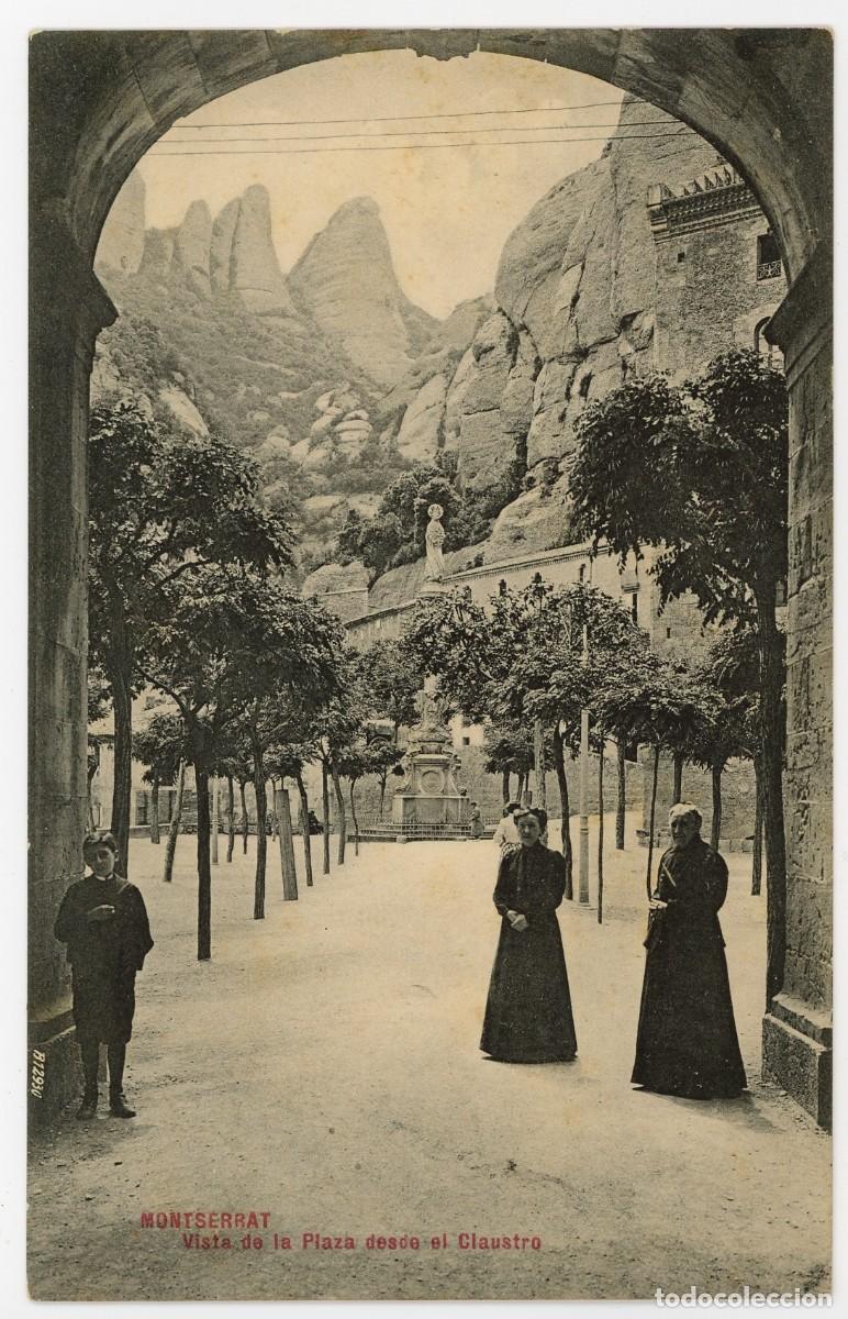 Postcards: a09271 montserrat vista de la plaza desde el claustro roca sc