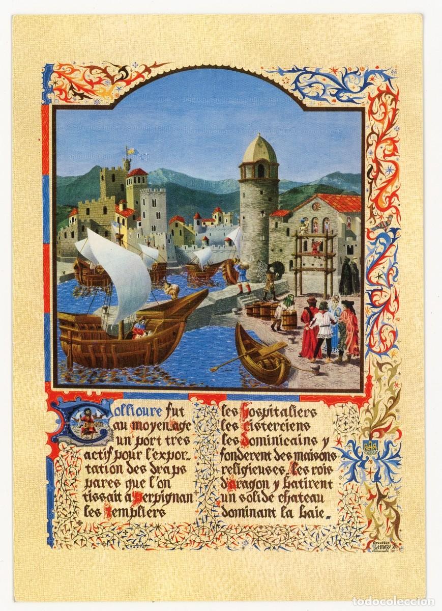 Cartoline: m09790 colliure historie des rois de majorque orient n&ordm;15 escrita