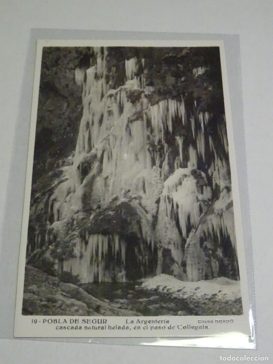 Postcards: POSTAL N.10 POBLA DE SEGUR - LA ARGENTER&Iacute;A CASCADA NATURAL - CLICHE GORD&Oacute;