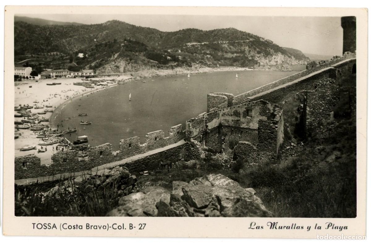 Postcards: a03755 Tossa Las Murallas Y La Playa B27