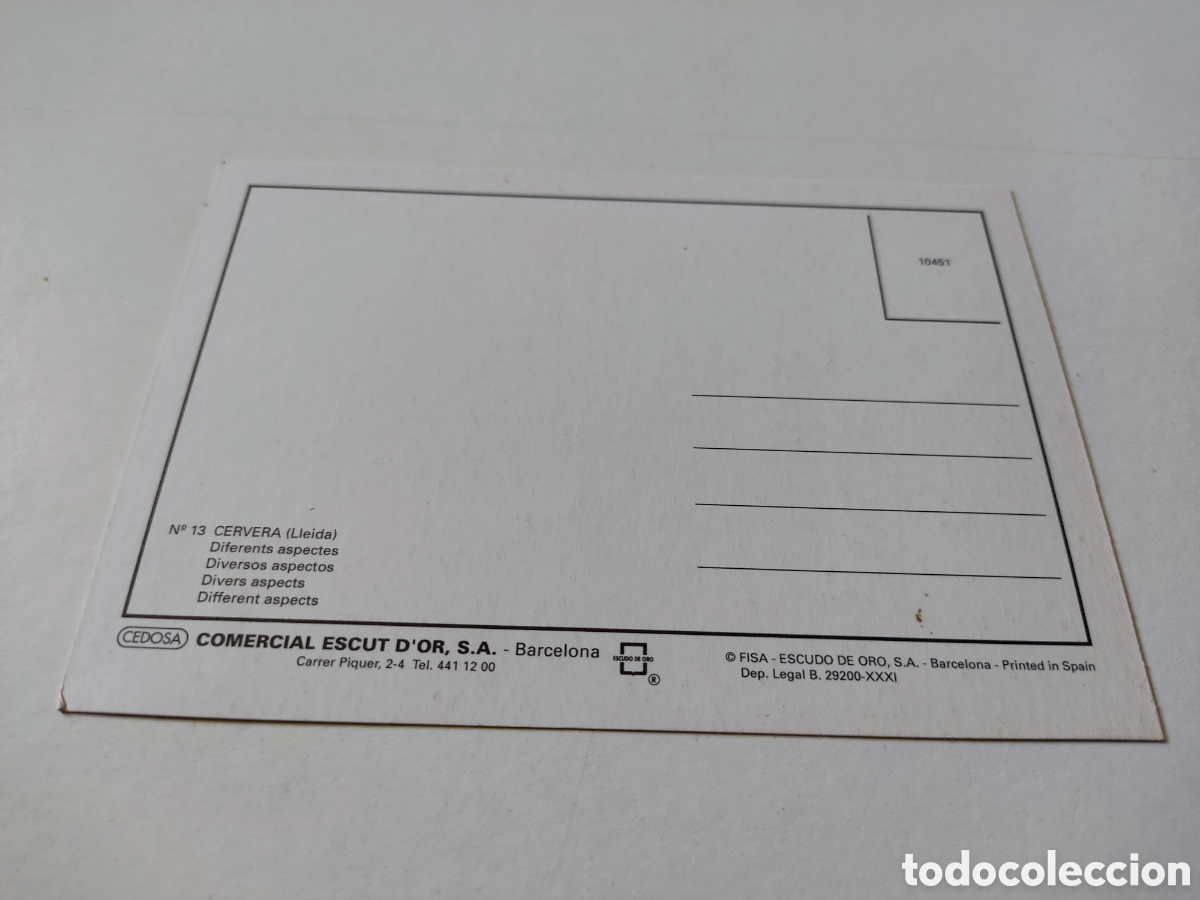 Postales: Postal Cervera - Foto 2