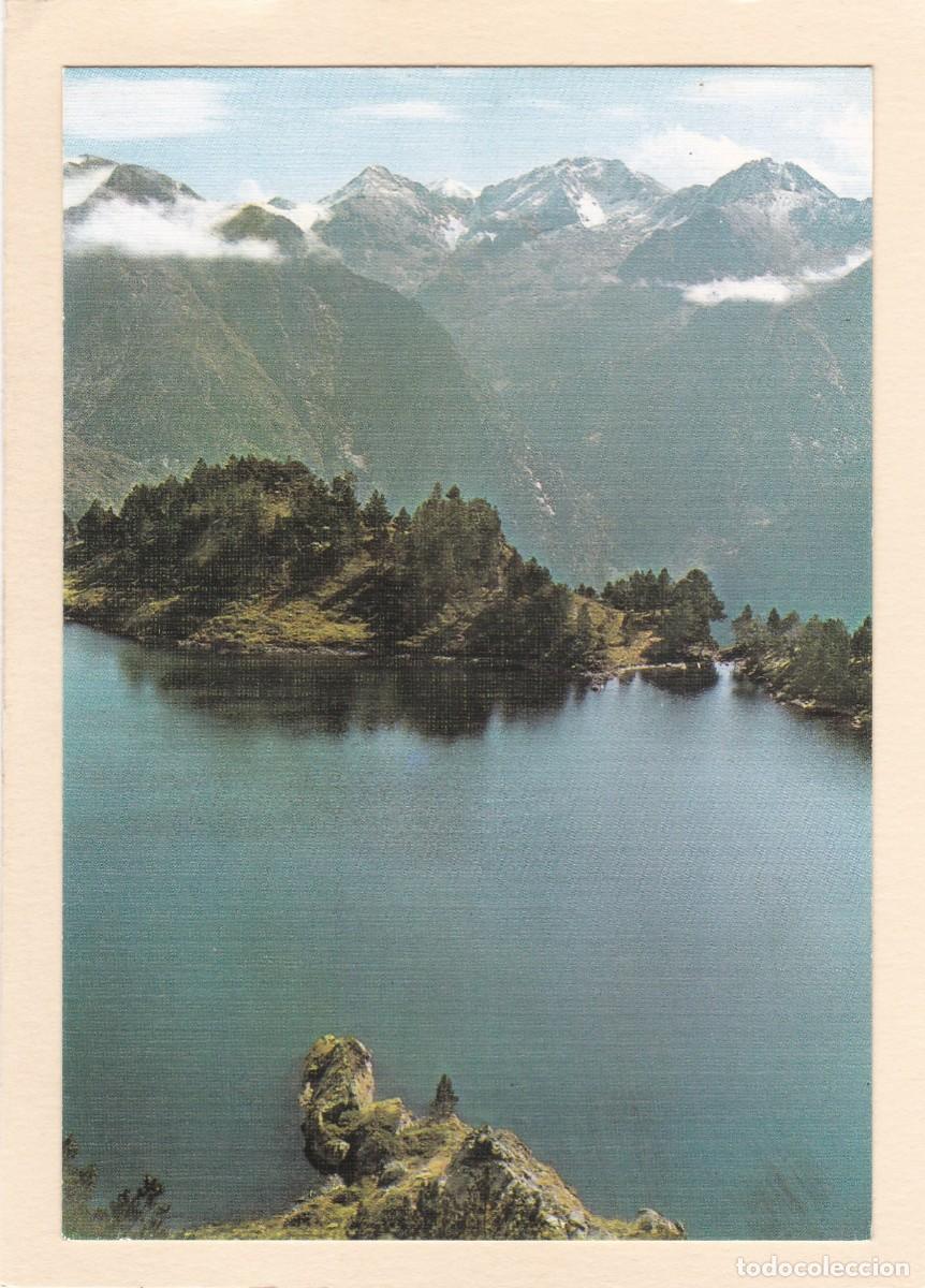 Postales: VALL D'CARDOS (LERIDA). ESTANY DE NAORTE. AL FONDO MACIZO DE LA PICA D'ESTATS (1976) - PIRINEO CATAL