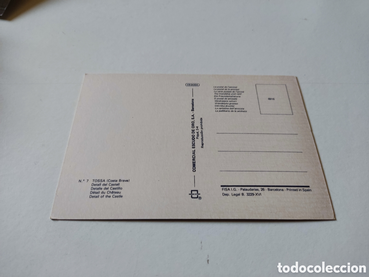 Postales: Postal Tossa, castillo - Foto 2