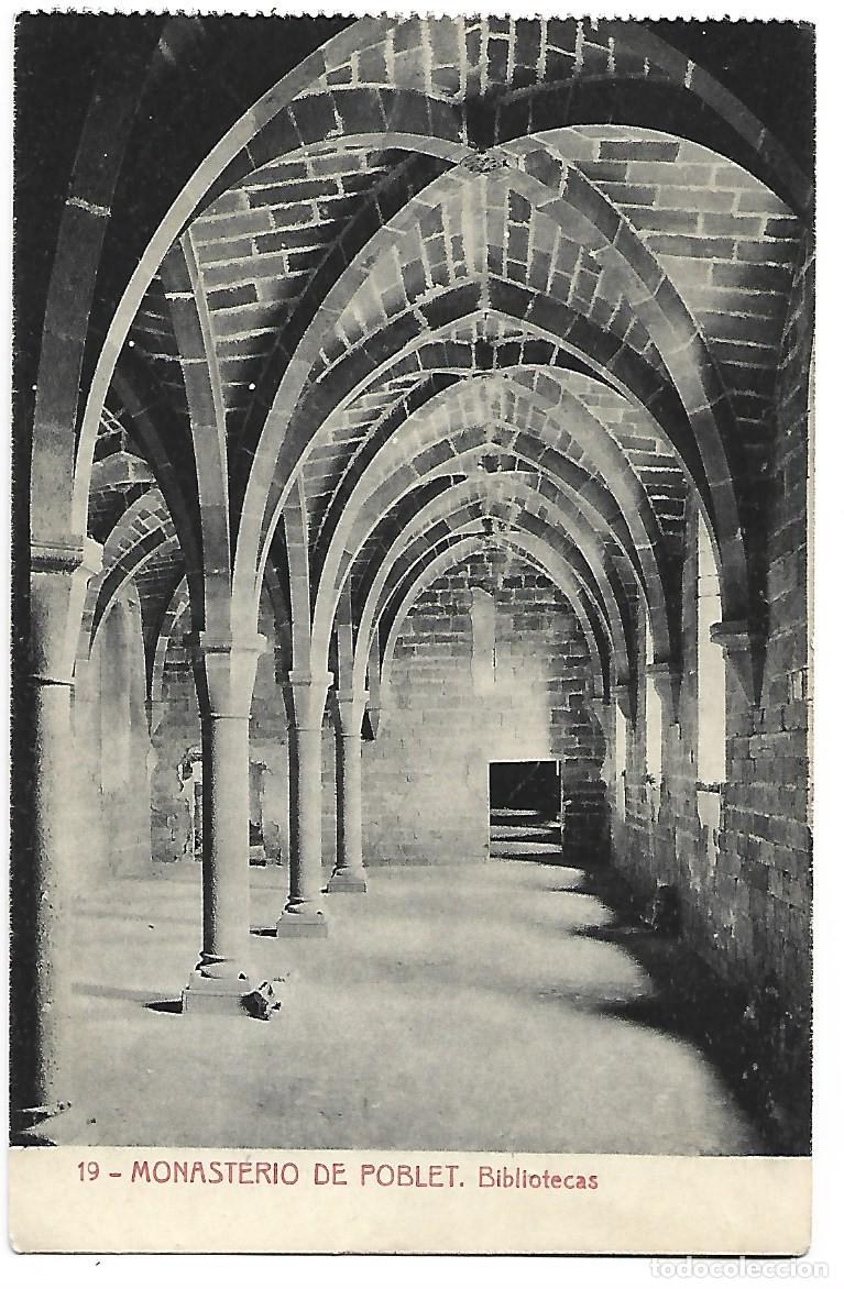 Postales: MONASTERIO DE POBLET BIBLIOTECAS - Foto 1