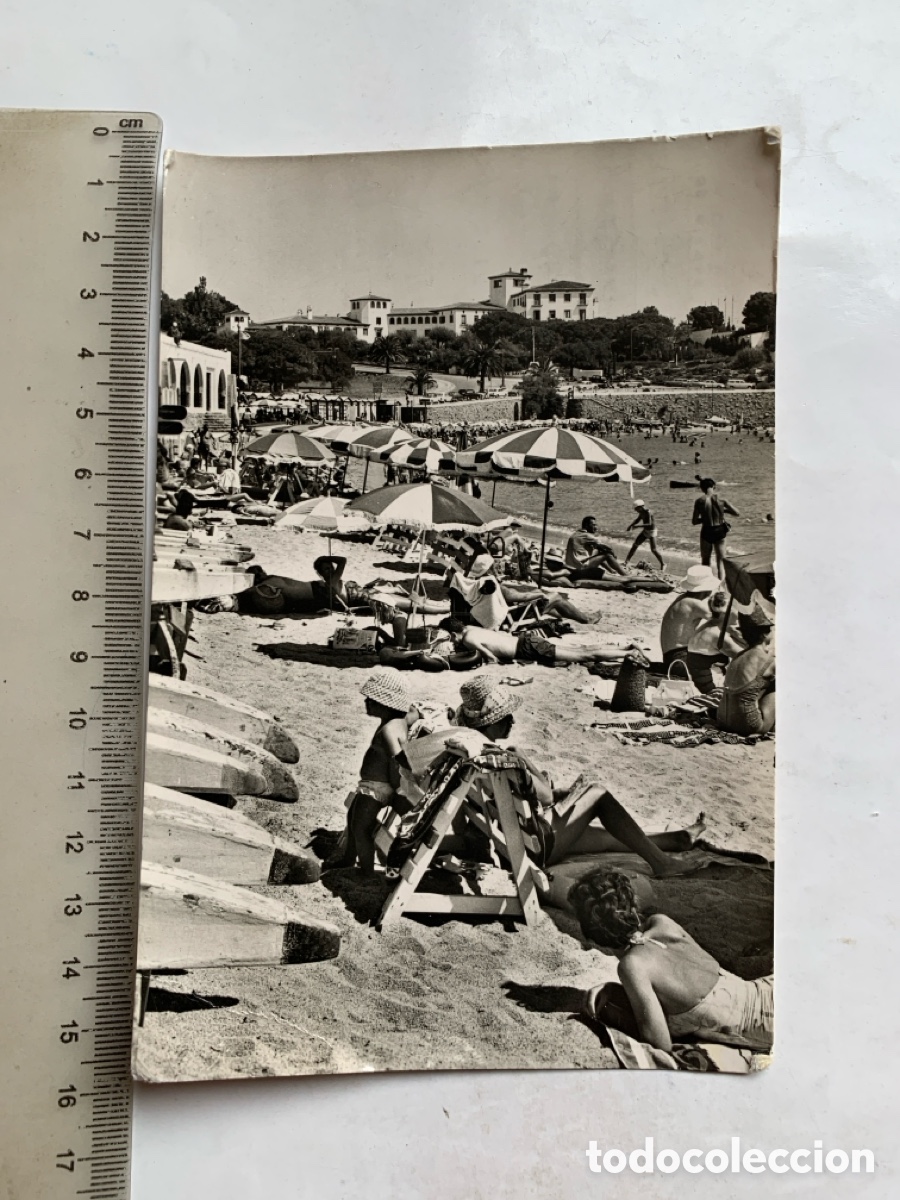 Postales: POSTAL. S&rsquo; AGARO. COSTA BRAVA. LA PLAYA. ED. S&rsquo; AGARO. 22 JULIO 1963.