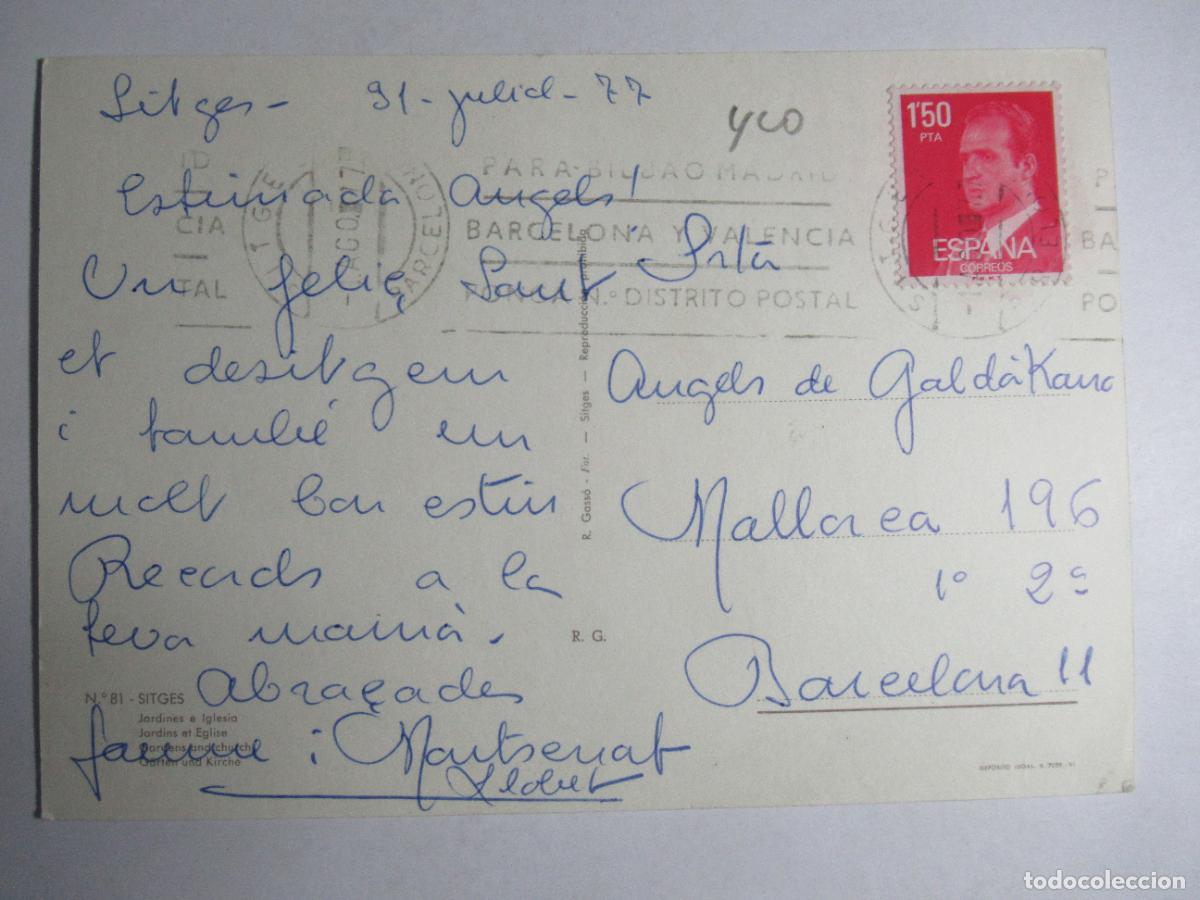 Postales: Sitges - Jardines e Iglesia - Foto 2