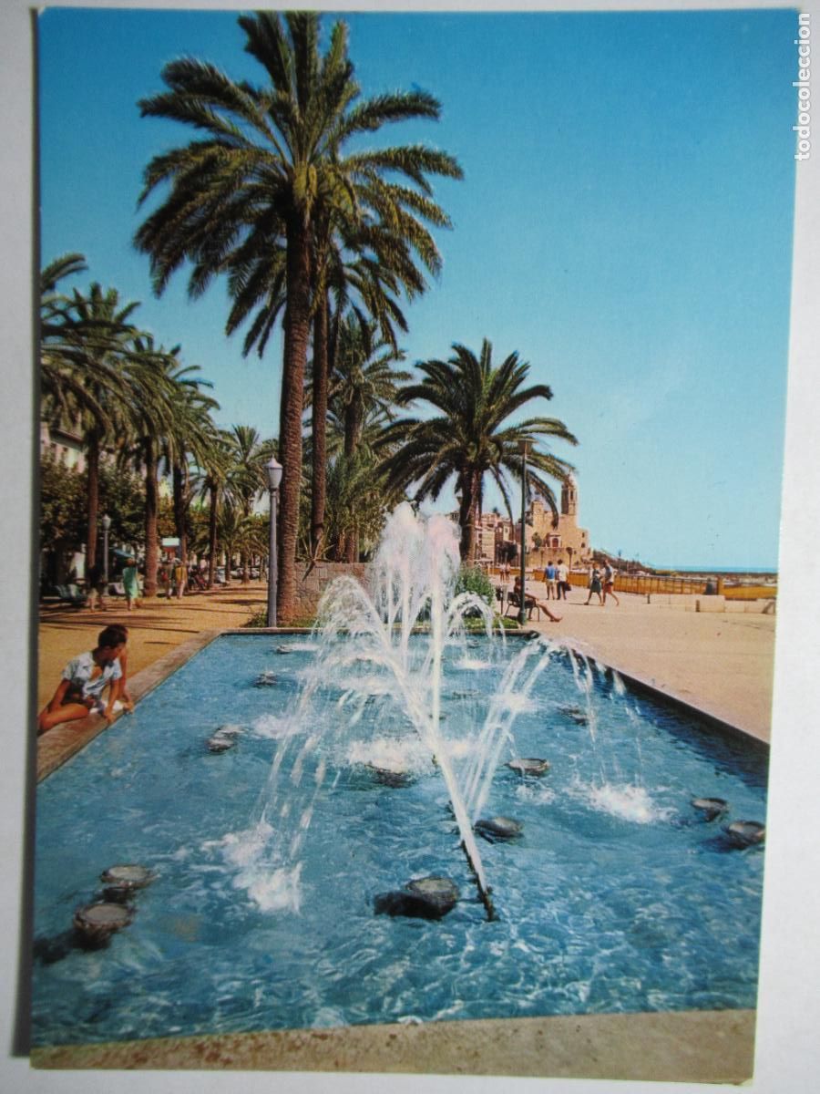 Postales: Sitges - Paseo de la Ribera y fuentes - Foto 1