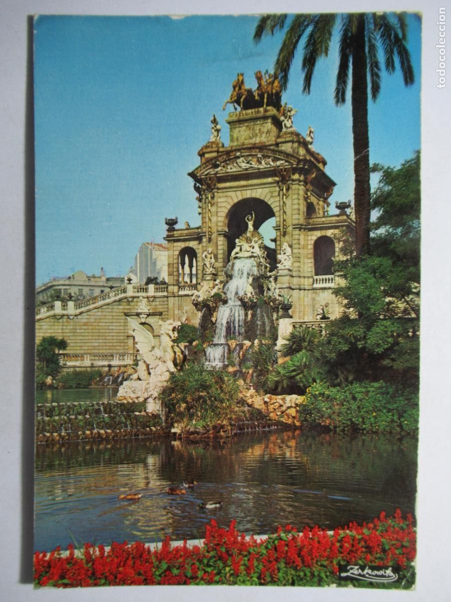 Postales: Barcelona - Parque de la Ciudadela. Cascada - Foto 1
