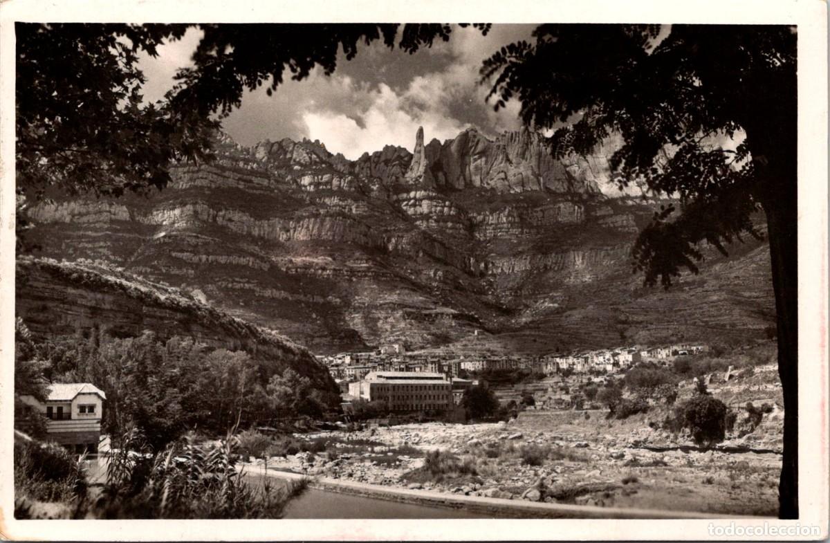 Postales: Montserrat - La Monta&ntilde;a desde el r&iacute;o Llobregat - Foto Dom Ripol n&ordm; 10 - 146x95mm