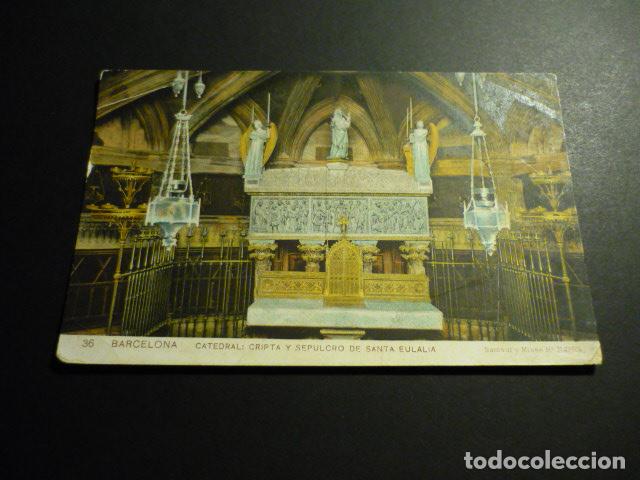 Postales: BARCELONA CATEDRAL CRIPTA Y SEPULCRO DE SANTA EULALIA - Foto 1