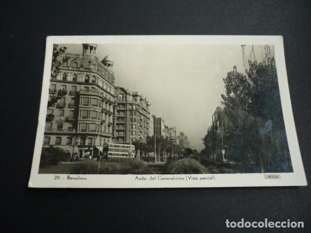 Postales: BARCELONA AVENIDA DEL GENERALISIMO - Foto 1