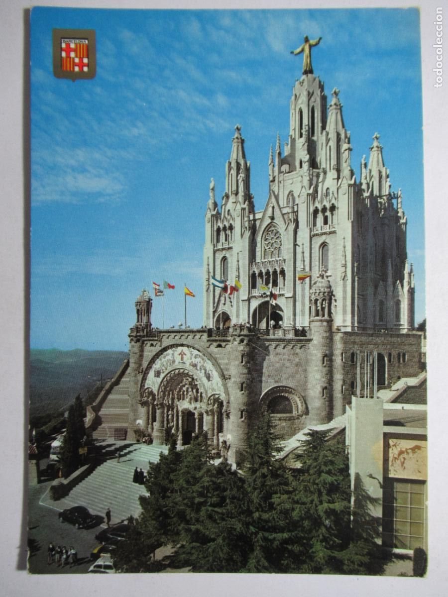 Postales: Barcelona - Tibidabo. Templo Expiatorio - Foto 1