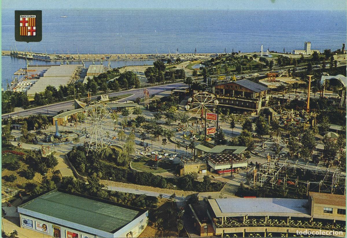 Postales: N&ordm; 5369-BRCELONA. Parque de atracciones de Montjuich. Vista a&eacute;rea. Sin circular. ED. COMERCIAL ESCUD