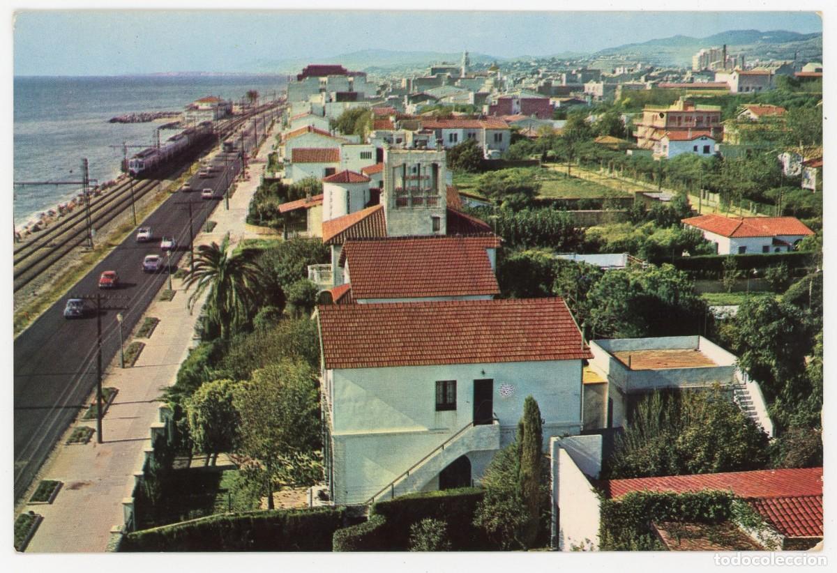 Cartoline: m09888 premia de mar vista parcial francesch circulada tren coches